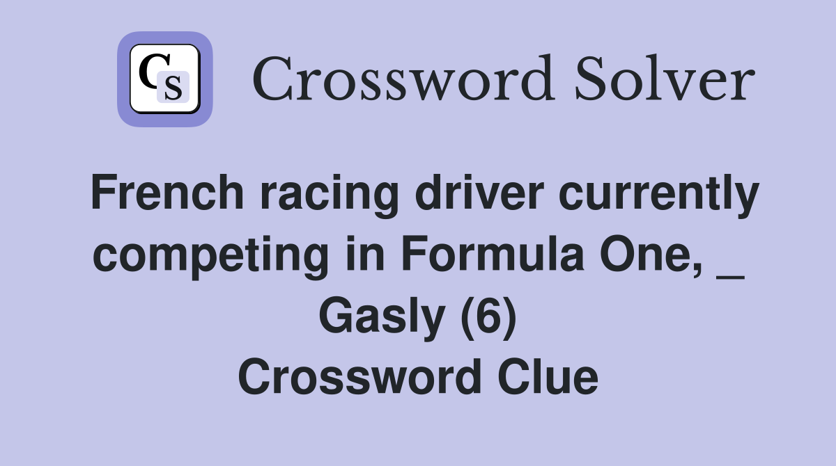 French racing driver currently competing in Formula One, _ Gasly (6